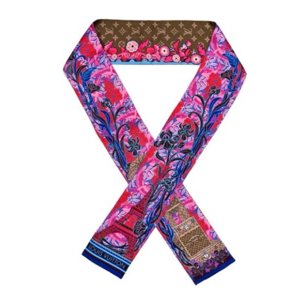 Louis Vuitton Silk Paris Bandeau Fuchsia